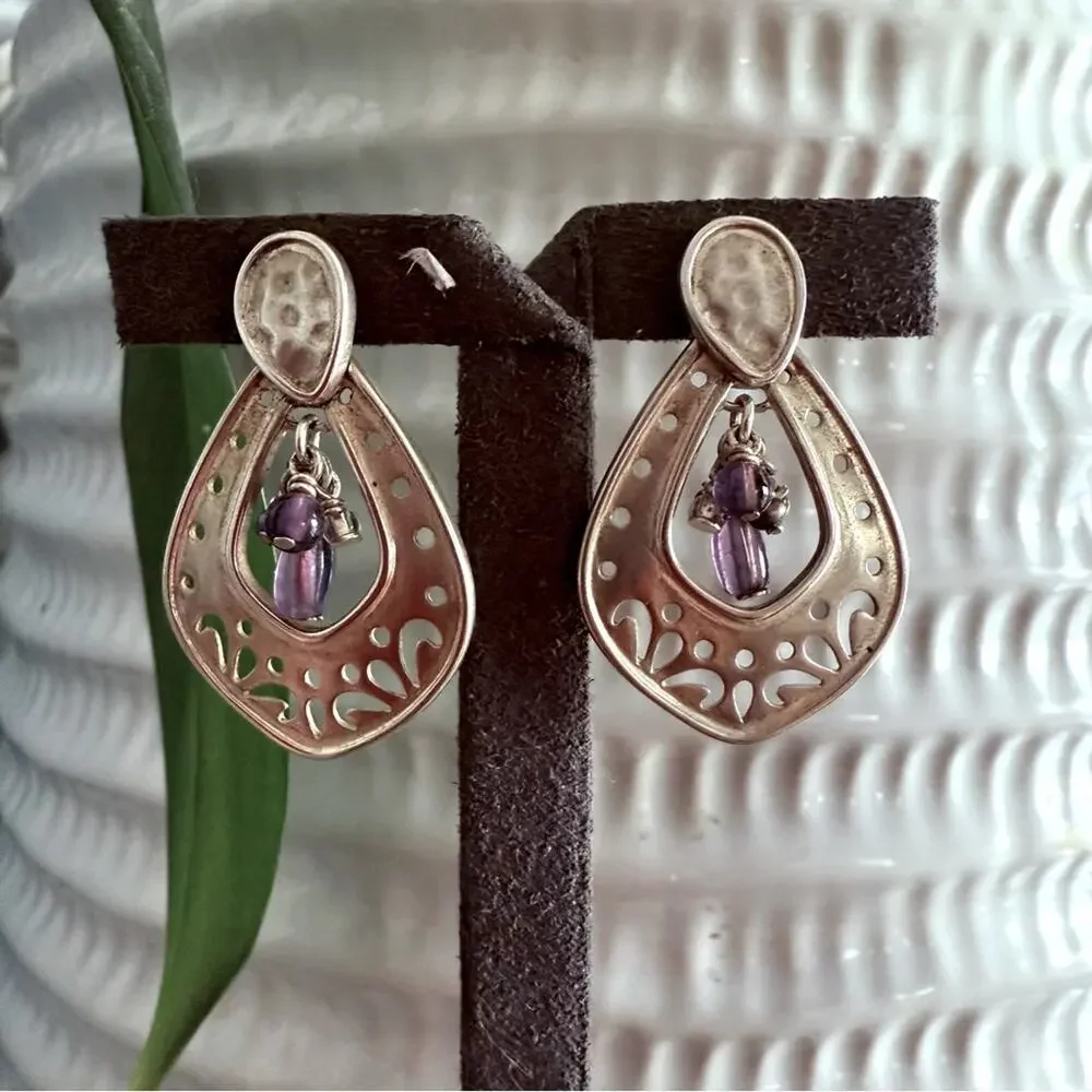 Silpada 925 Sterling Silver Beaded Earrings - Picture 2 of 8